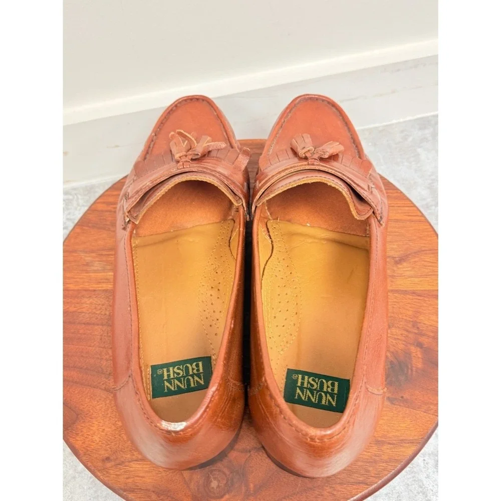 Nunn Bush Tan Leather Tassel Loafers